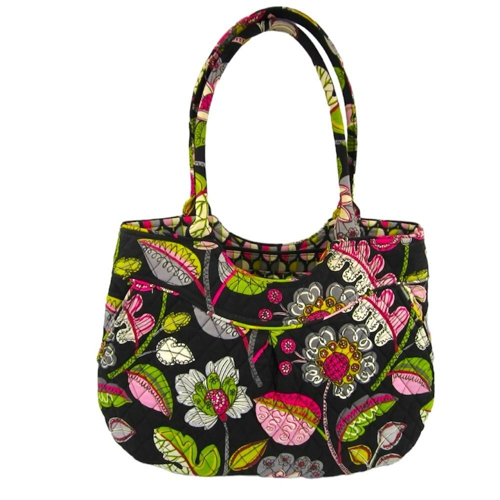 Vera Bradley Handbag Purse Tote In Moon Blooms Pattern retired